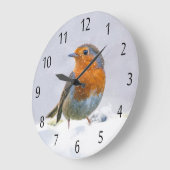 Robin Round (Large) Wall Clock Große Wanduhr (Winkel)