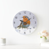Robin Round (Large) Wall Clock Große Wanduhr (Zuhause)