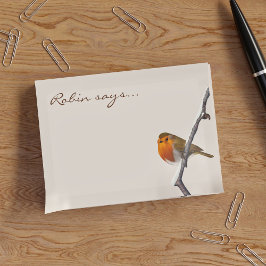 Robin Says Personalisiert Bird Post it Notes Post-it Klebezettel
