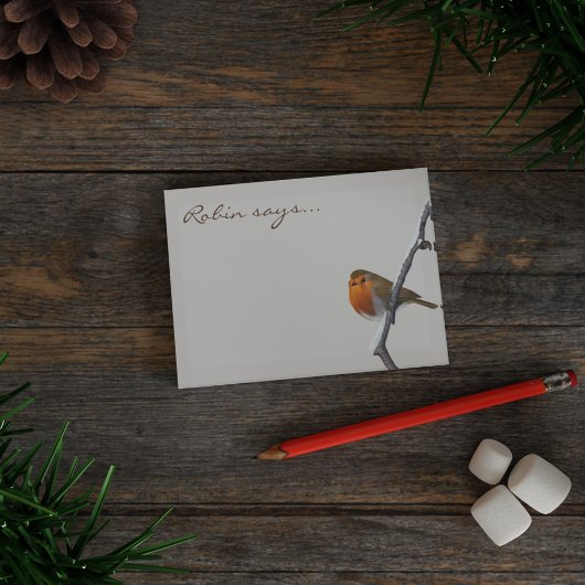 Robin Says Personalisiert Bird Post it Notes Post-it Klebezettel