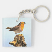 Robin singing  schlüsselanhänger (Rückseite)