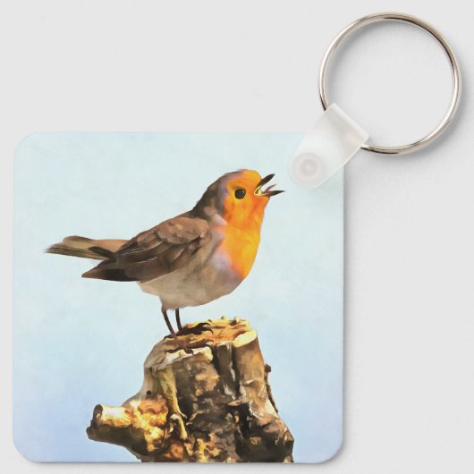 Robin singing schlüsselanhänger (Rückseite)