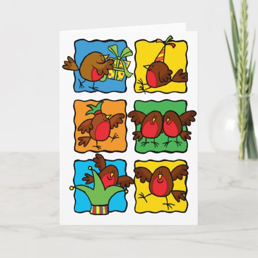 Robin-Spaß Feiertagskarte (Vorderseite)