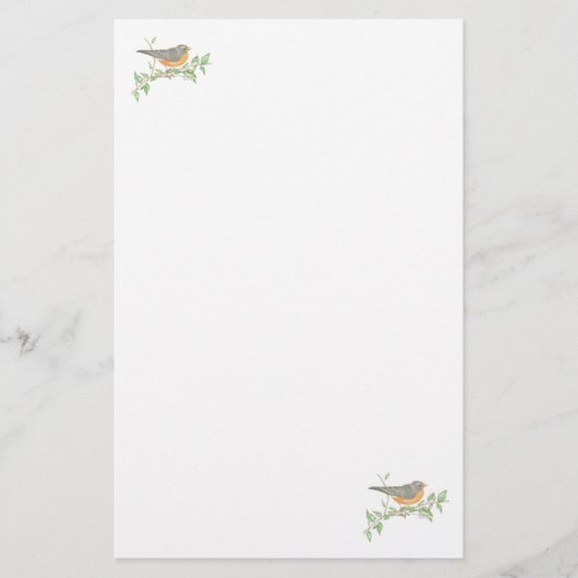 Robin Stationär Briefpapier (Vorderseite)