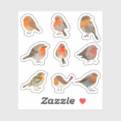 Robin Stickers Aufkleber (Blatt)