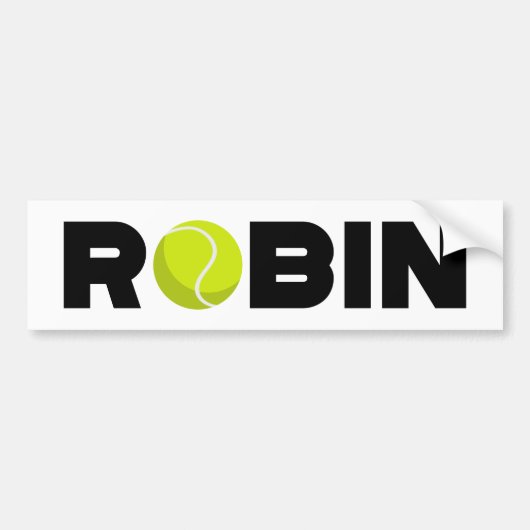 Robin Tennis Autoaufkleber (Vorne)