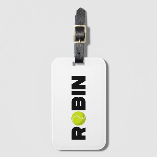 Robin Tennis Gepäckanhänger (Vorderseite Vertikal)