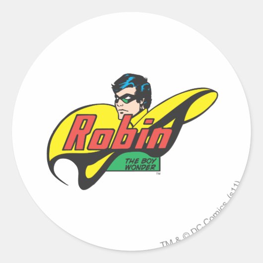 Robin The Boy Wonder Runder Aufkleber (Vorderseite)