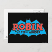 Robin The Teen Wonder Logo Postkarte (Vorne/Hinten)