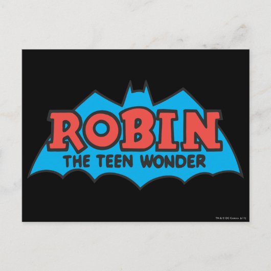 Robin The Teen Wonder Logo Postkarte (Vorderseite)