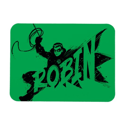 Robin-Tuschpinsel-Name Magnet (Horizontal)