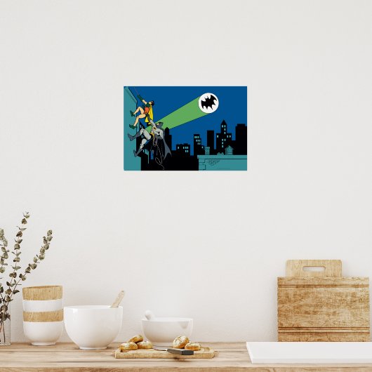 Robin und Batman Climb Poster (Küche)