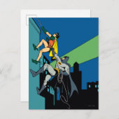 Robin und Batman Climb Postkarte (Vorne/Hinten)
