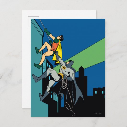Robin und Batman Climb Postkarte (Vorne/Hinten)