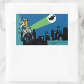 Robin und Batman Climb Rechteckiger Aufkleber (Tasche)