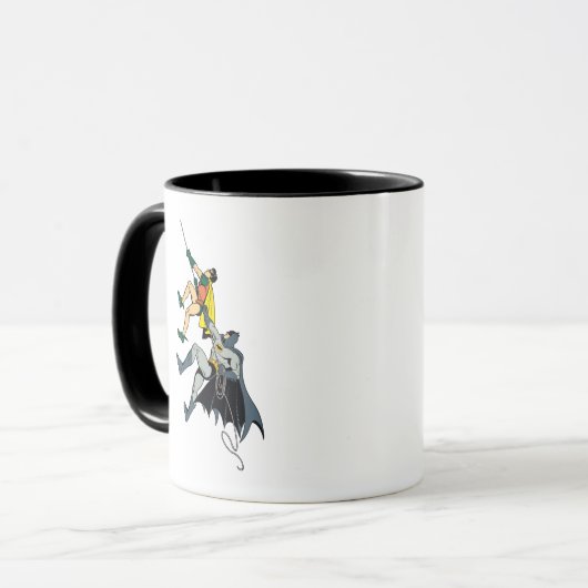 Robin und Batman Climb Tasse (Vorderseite Links)