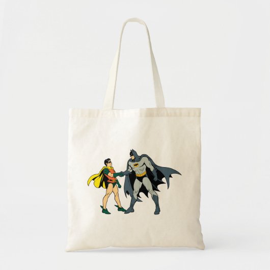 Robin und Batman Handschlag Tragetasche (Vorne)