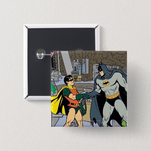 Robin und Batman Handshake Button (Vorne & Hinten)
