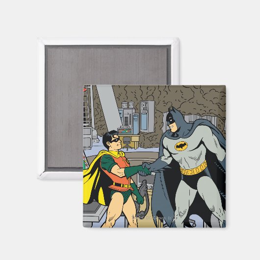 Robin und Batman Handshake Magnet (Vorderseite/Rückseite)