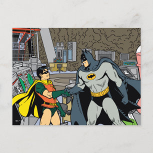 Robin und Batman Handshake Postkarte