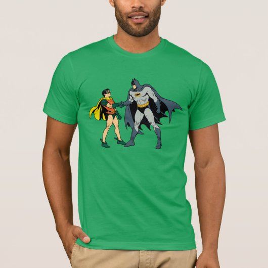 Robin und Batman Handshake T-Shirt (Vorderseite)