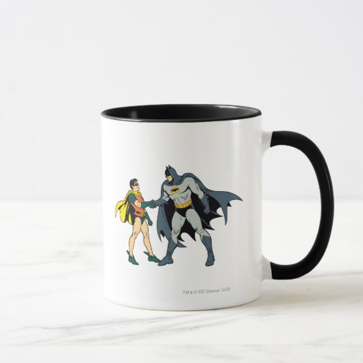 Robin und Batman Handshake Tasse (Rechts)