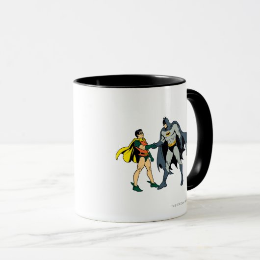 Robin und Batman Handshake Tasse (VorderseiteRechts)