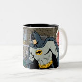Robin und Batman Handshake Zweifarbige Tasse (VorderseiteRechts)