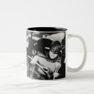 Robin und Batman in Batmobil Zweifarbige Tasse
