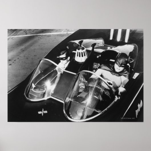 Robin und Batman in Batmobile Poster (Vorne)