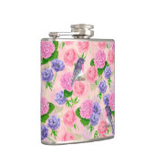 Robin und Blume, Aquarellmuster Flachmann (Rechts)