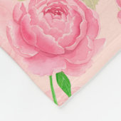 Robin und Blume, Aquarellmuster Fleecedecke (Ecke)