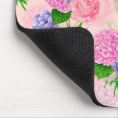 Robin und Blume, Aquarellmuster Mousepad (Ecke)