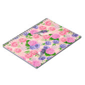 Robin und Blume, Aquarellmuster Notizblock (Linke Seite)