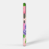 Robin und Blume, Aquarellmuster Samsung Galaxy Hülle (Rechte Seite)