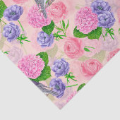 Robin und Blume, Aquarellmuster Seidenpapier (Ausschnitt)