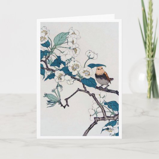 Robin und Cherry Blossoms, Imao Keinen Karte (Vorderseite)