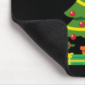 Robin und farbenfrohe Geschenke unter Weihnachtsba Mousepad (Ecke)