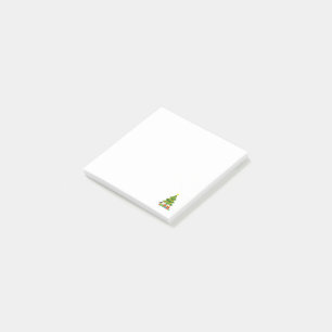 Robin und farbenfrohe Geschenke unter Weihnachtsba Post-it Klebezettel