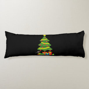 Robin und farbenfrohe Geschenke unter Weihnachtsba Seitenschläferkissen