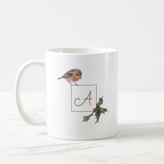 Robin und Holly Christmas Tasse (Links)