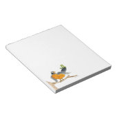 Robin und Inch Wurm auf Baum. Notizblock (angewinkelt)