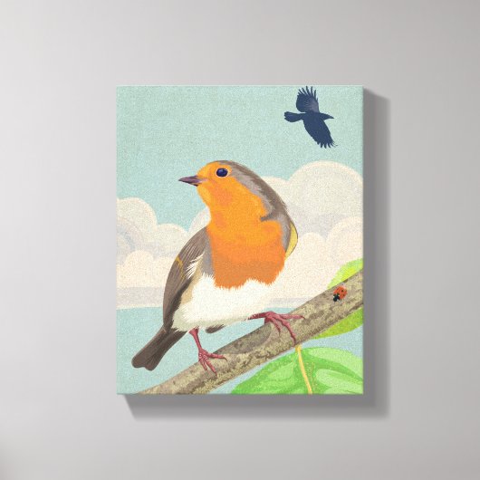 Robin und Ladybird Leinwanddruck (Vorderseite)