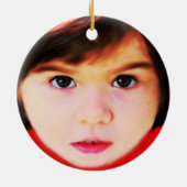 Robin und Stechpalmen-personalisierte Keramikornament (Hinten)