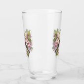 Robin unter Blume trinken Glas (Links)