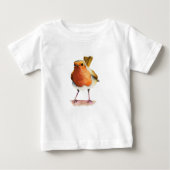 Robin-Vogel-Aquarell-Malerei Baby T-shirt (Vorderseite)