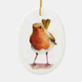 Robin-Vogel-Aquarell-Malerei Keramikornament (Vorne)