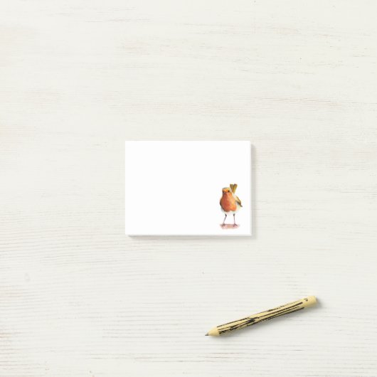 Robin-Vogel-Aquarell-Malerei Post-it Klebezettel (Auf Schreibtisch)