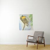 Robin-Vogel auf einer mattierten Wachposten Wandteppich (Beispiel)