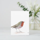 Robin-Vogel Postkarte (Stehend Vorderseite)
